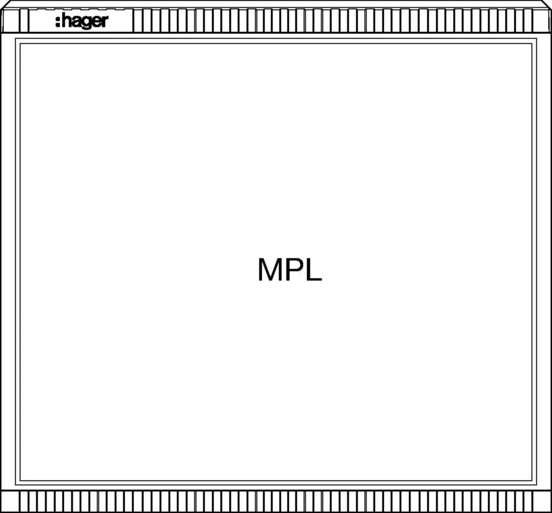 ZAL102P - Polyester verdeelkast, grootte 2/1005, met montageplaat, 1005x1110x315 mm