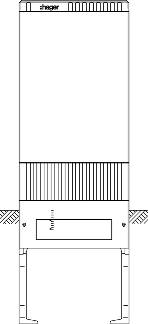 ZAL175 - Polyester verdeelzuil, bouwgrootte 175, leeg, 1710x583x277 mm