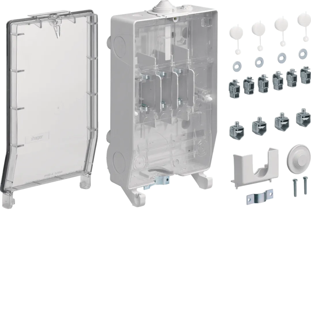 ZAN334KL - Hausanschlusskasten, KH00, Baureihe K3, 1x3NH00, Klarsichtdeckel