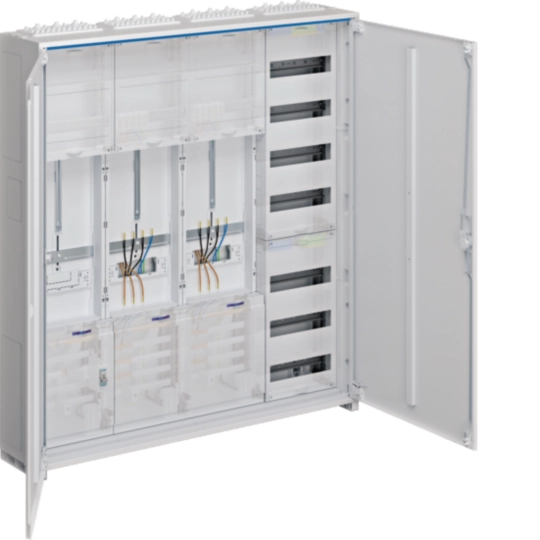 ZB341X29N - Komplettschrank universZ 1100x1050x205mm SKII IP44 2ZP/SG/VF-7rh 4feld Thüringen