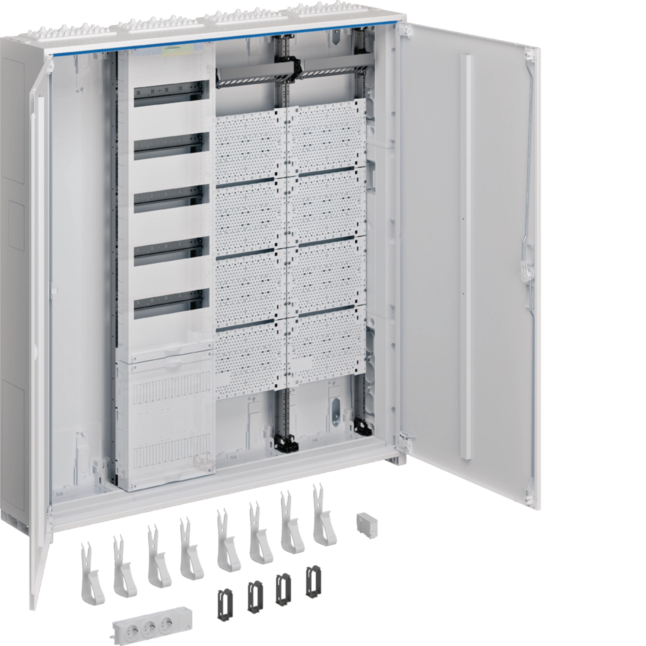 Systemschr., Multimedia, univ.Z, 1100x1050x205 mm, SKII, IP44, VF-5rh/APZ, 4feld