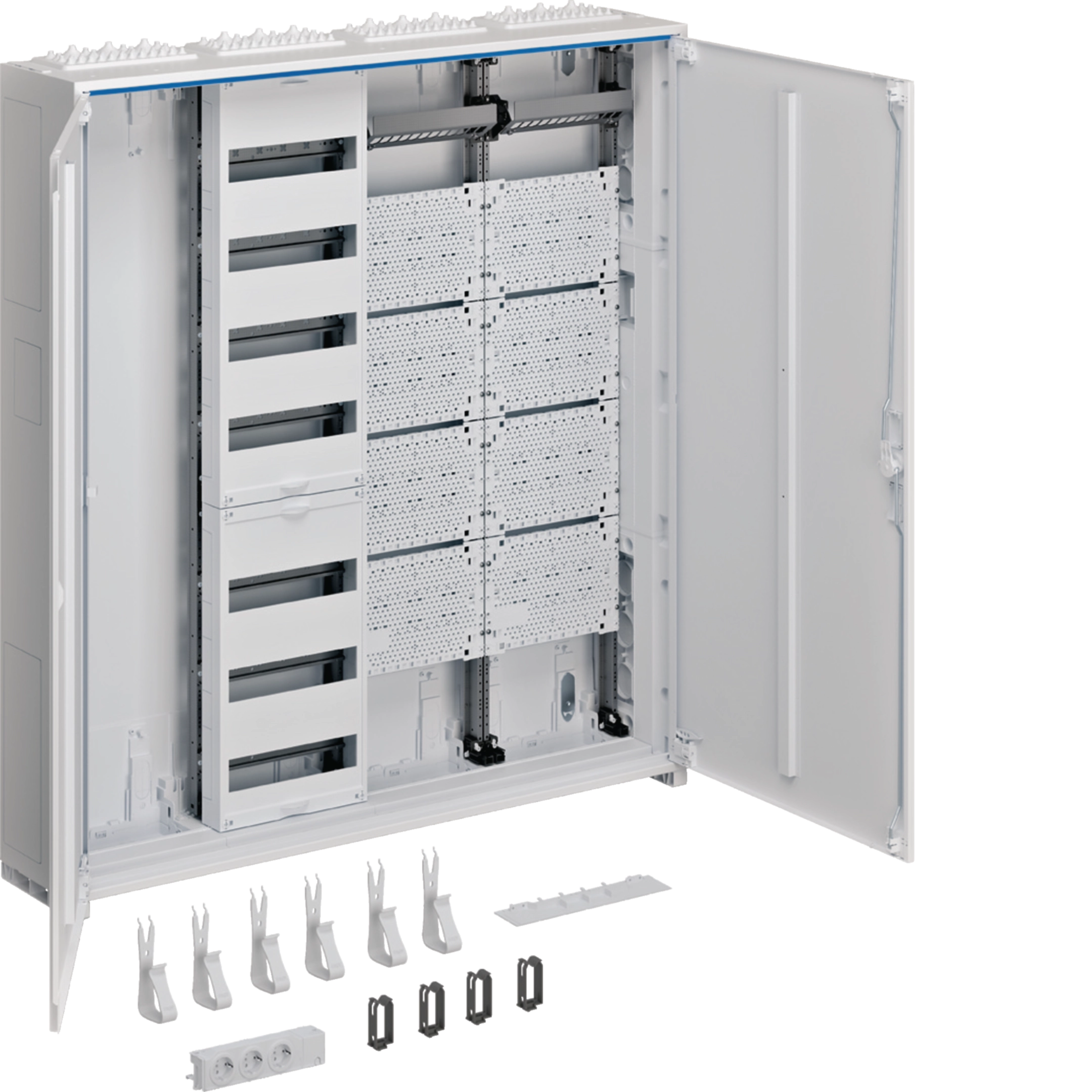 Systemschrank Multimedia, univers Z, 1100x1050x205mm, SKII, IP44, VF-7rh, 2-feld