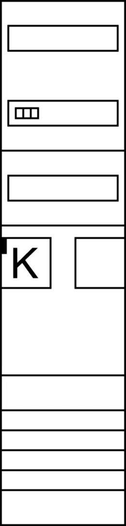 ZH3EL27N - Komplettfeld, univers Z, 1 Zählerplatz, BKE-I, OKK, H=1050mm, 1-feldig