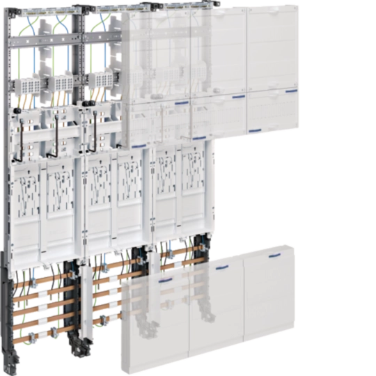 ZL3EL26N - Komplettfeld, Zählerfeld, univers Z, 1050 mm, 6 Zählerplätze, eHZ, DSS, 3-feldig