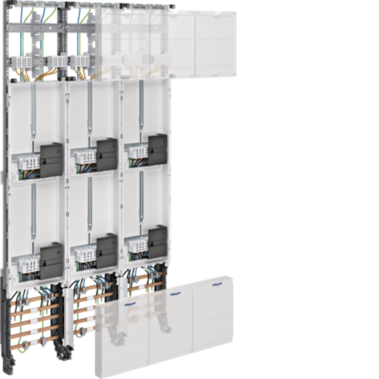 ZL53W8N - Komplettfeld, univers Z, 1350mm, 6 Zählerplätze, 3-feldig, mit Zählersteckklemme