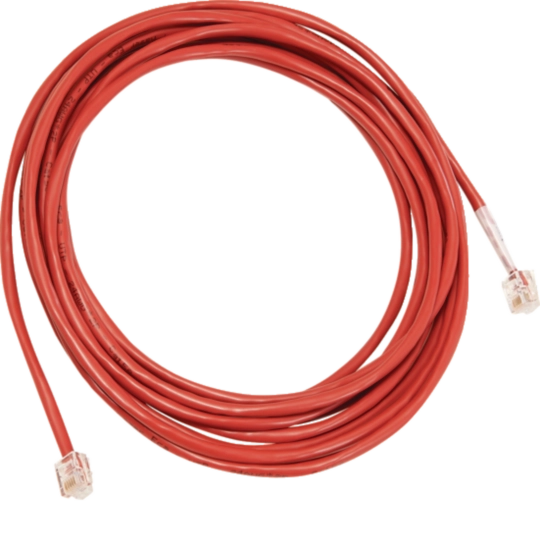 ZZ12LMN500 - Patch-Leitung mit 2xRJ12 Stecker für LMN-Modul, Farbe rot, Länge 5 m