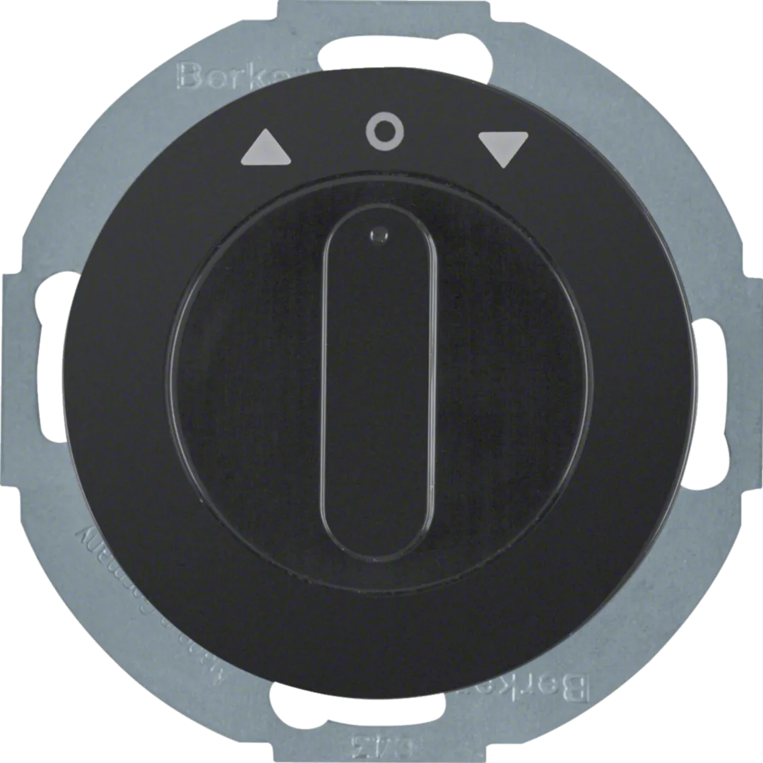 38122145 - Interrupteur rotatif store enjoliveur bouton rot, Serie R.classic, noir, brill