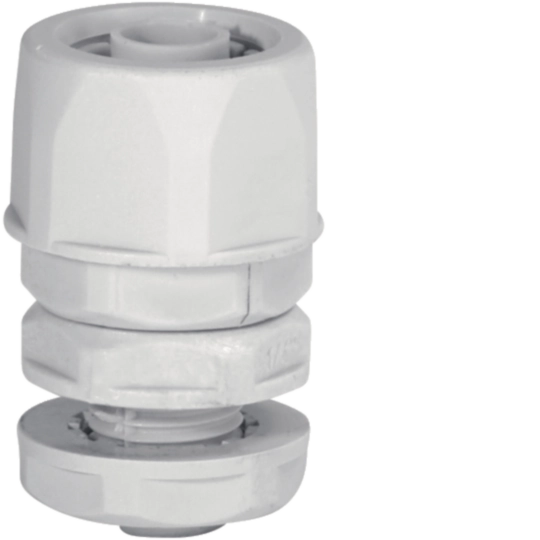 B11089 - Raccordo girevole guaina spiralata/sistema chiuso IP65 passo GAS grigio RGR16