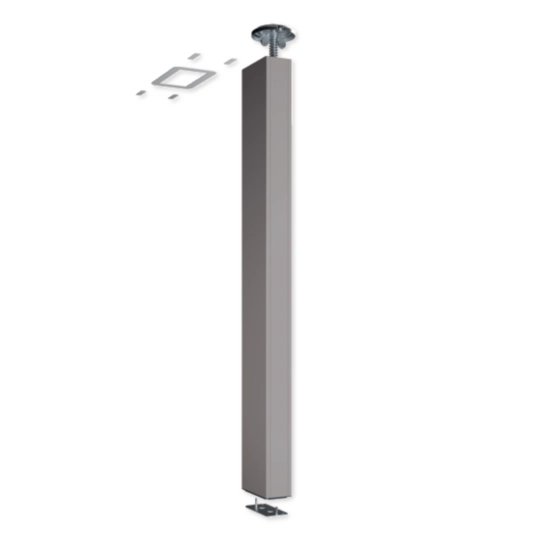 B45370 - Colonne standard Tercia CLE-C45 2 faces Hmax fixation 3300 à 3600mm alu anodisé