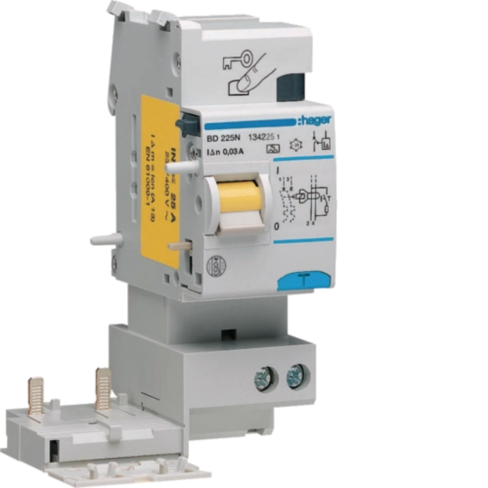 BG225N - Blocco Differenziale 2 Poli 500 Ma In&lt;25 A Tipo A 2 M. Din