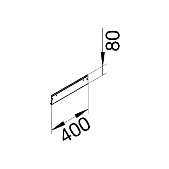 BKG400806 - Endstück für Brüstungskanal, Unterflurkanal Boden geschlossen BKB/BKG 400x80 mm
