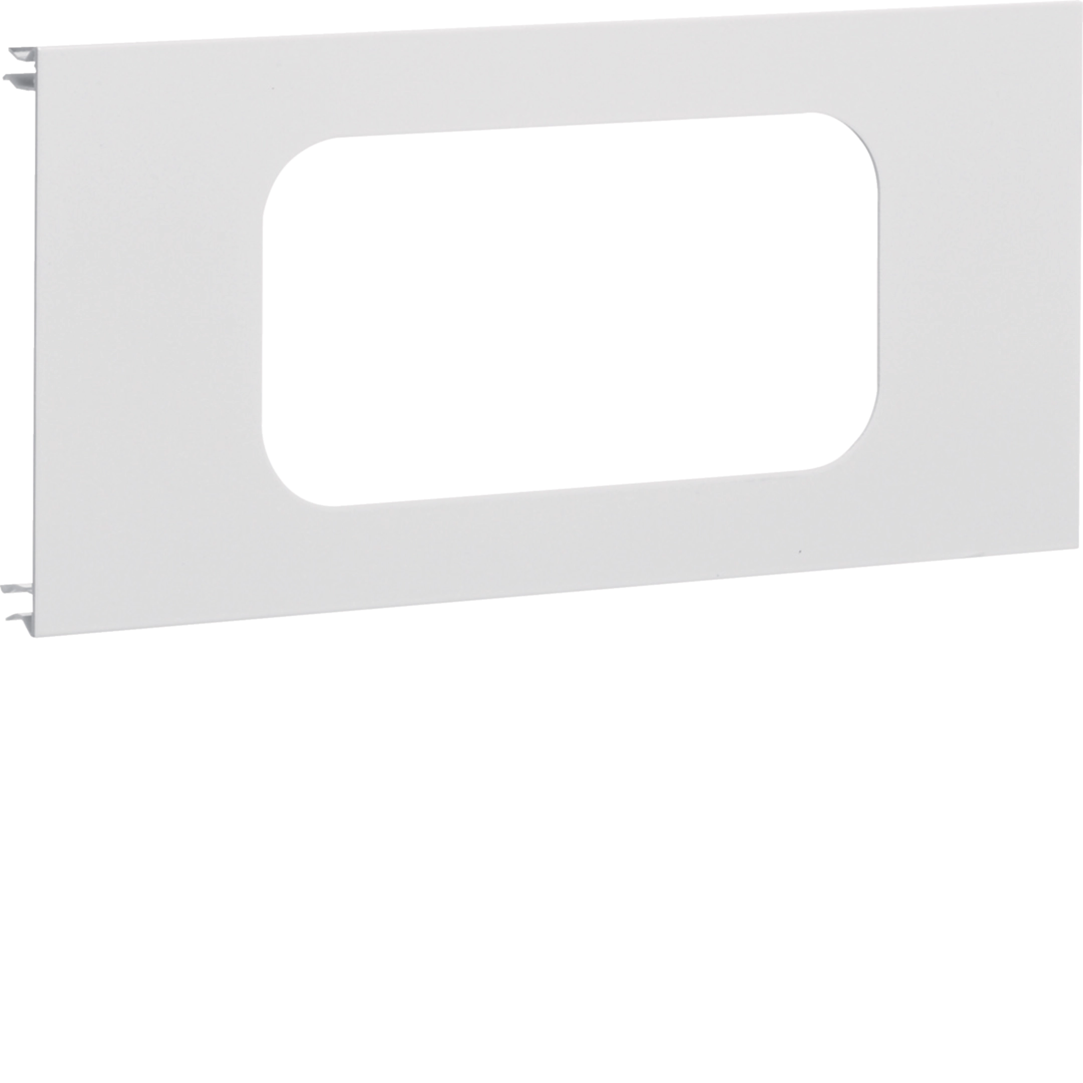 Blende 2-fach R18 für UP-Einsatz mit Rahmen Aluminium BRA OT 120mm verkehrsweiß