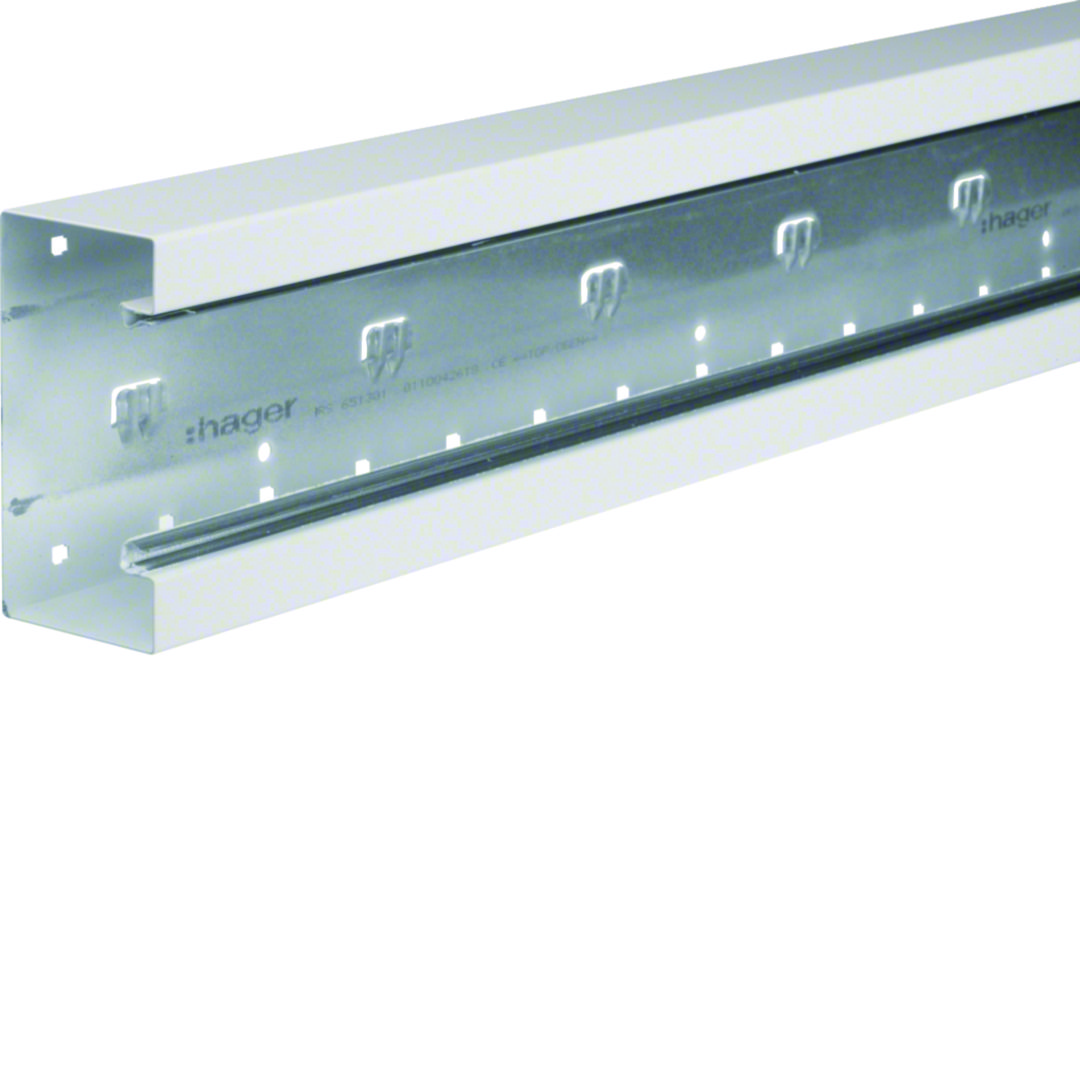 Parapetcsatorna 130mm x 68mm 2000mm bevonatos acél fehér halogénmentes BRS Hager