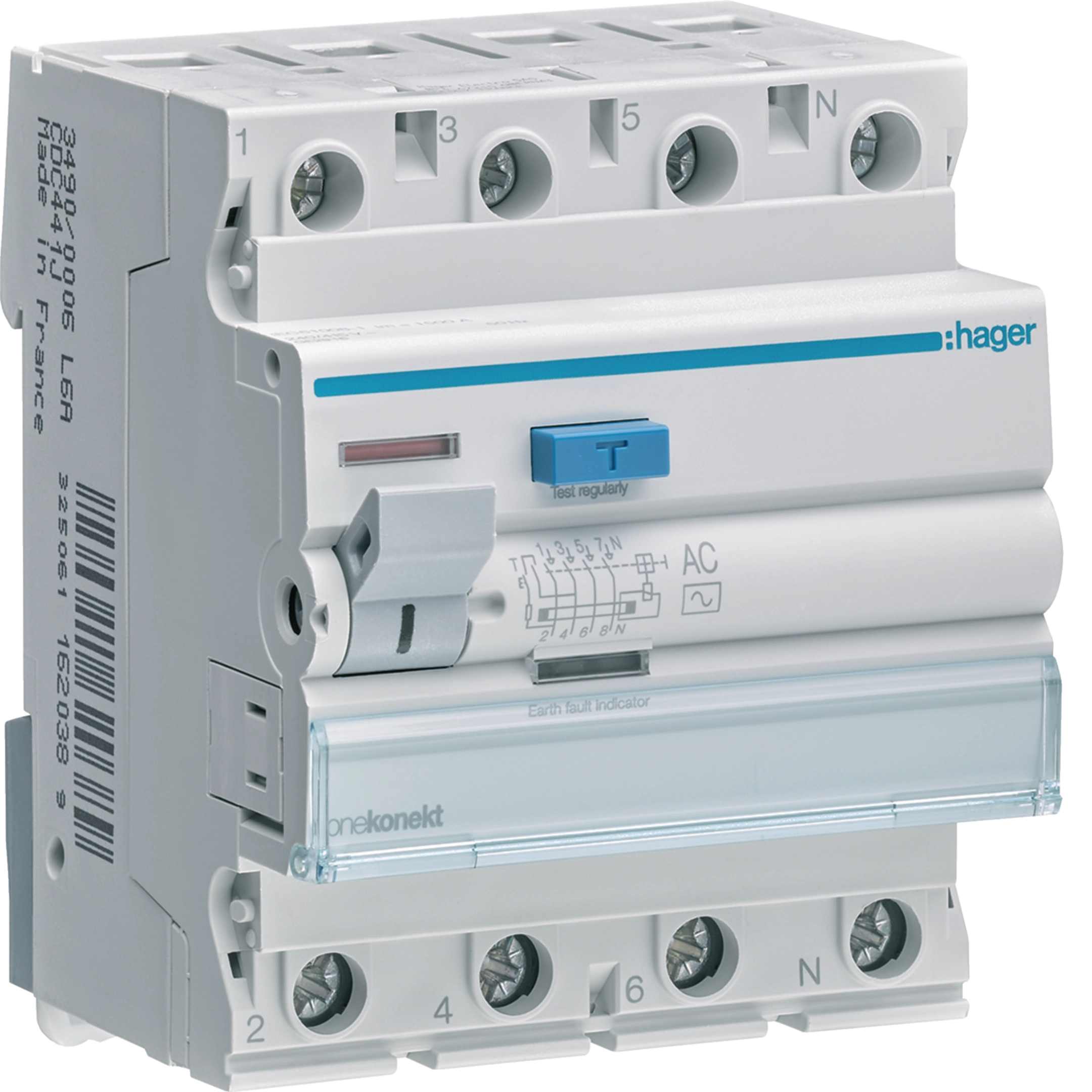 RCCB 4P 63A 100mA AC • CEC464J | Hager