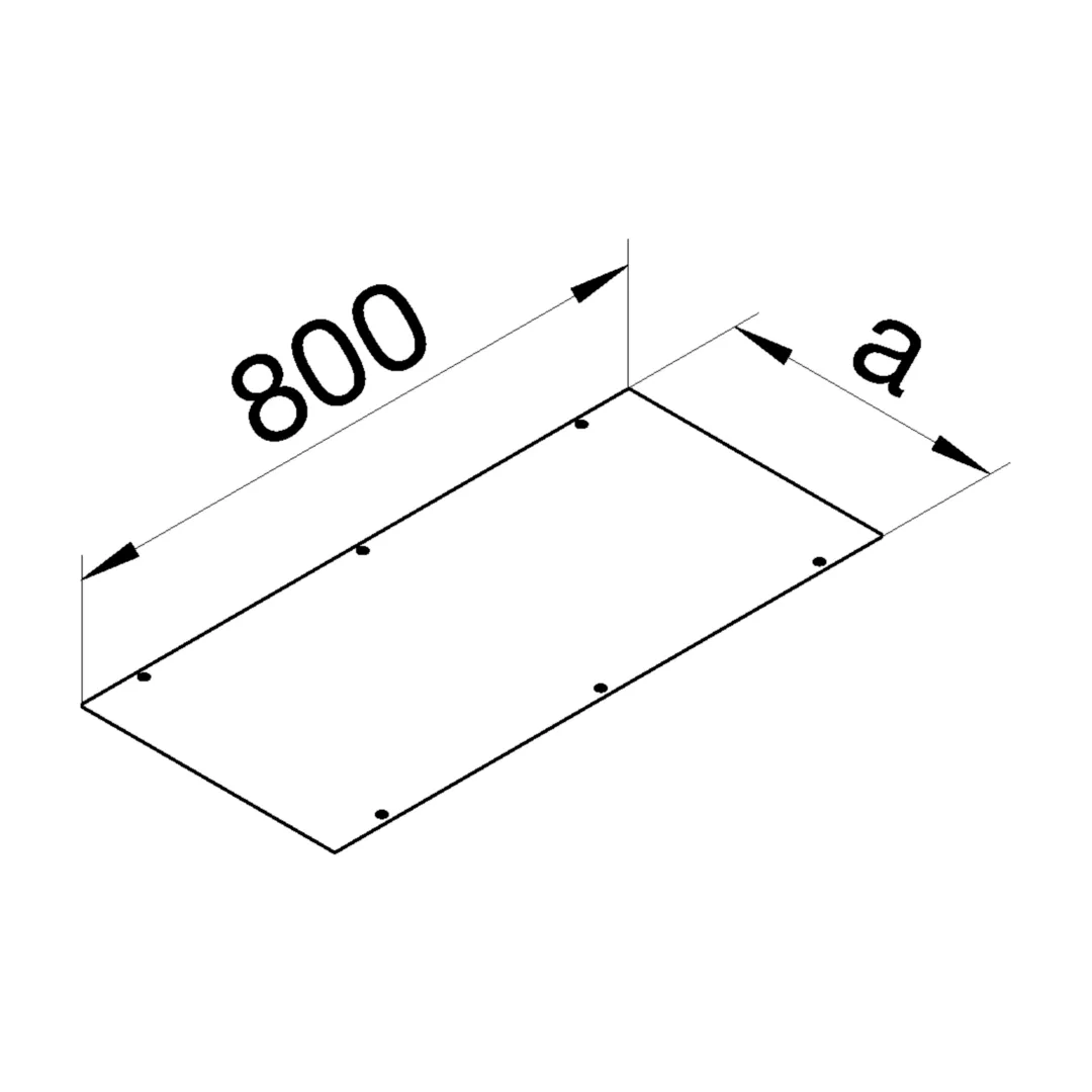 BKA300800 - Deksel voor BKF/BKW 300x800mm blind