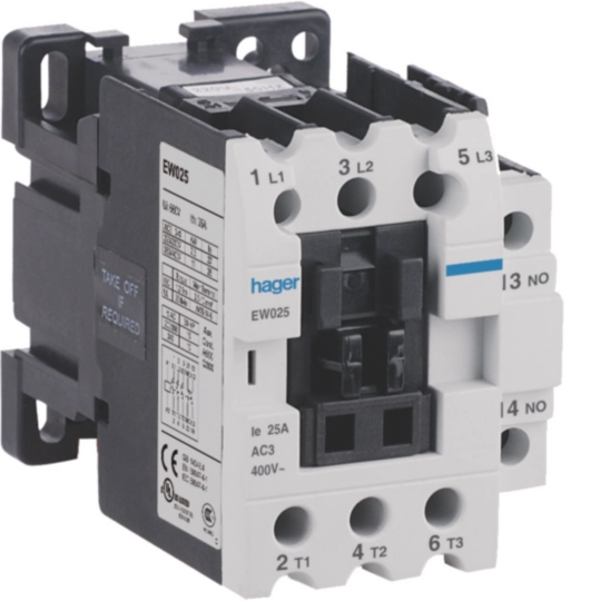 EW025_J - Industrial contactor 26A-AC3 / coil 230V AC 50 Hz