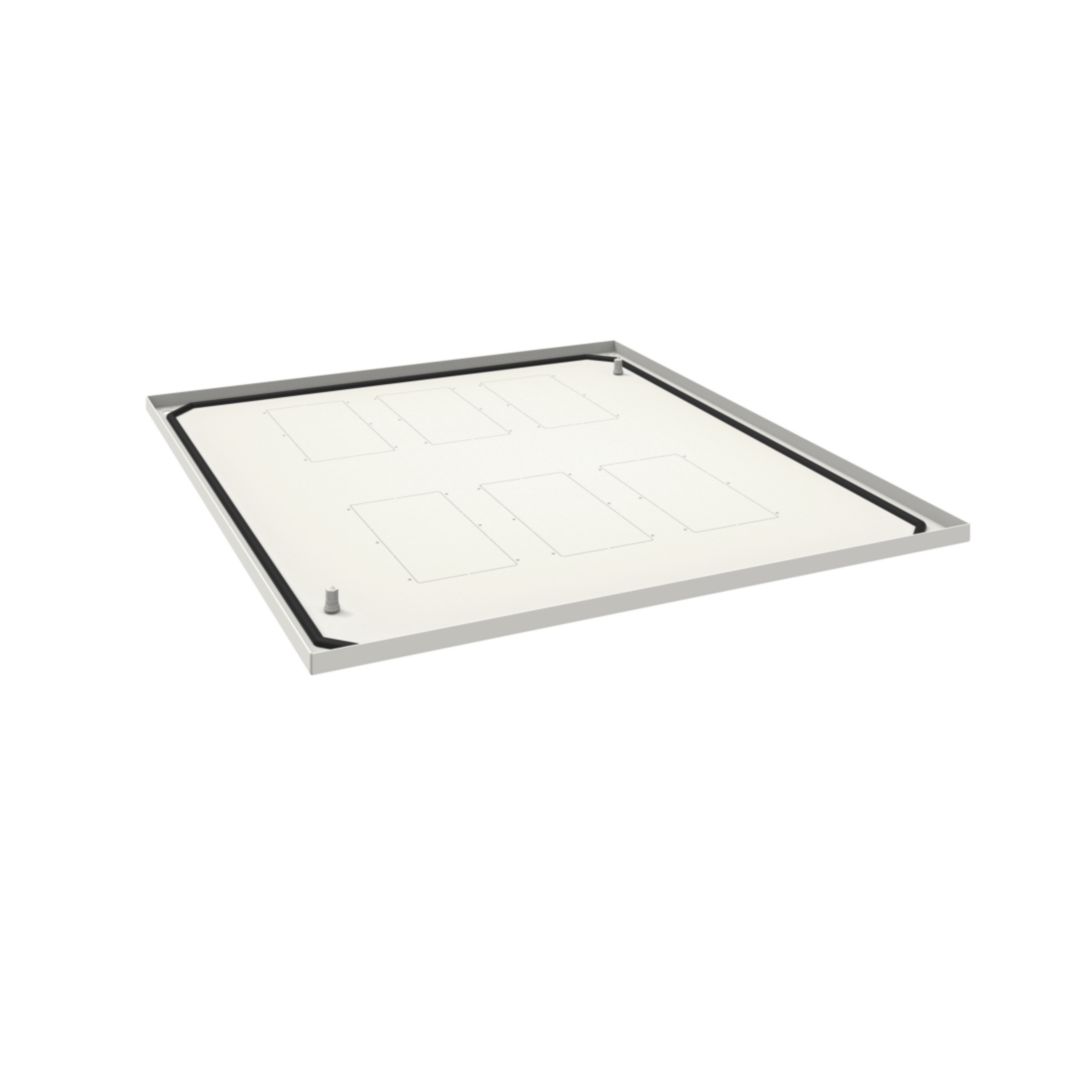 Alsó/felső kábelbevezető lemez állítható porszórt acél 900mm x 18mm x 600mm Quadro+ Hager