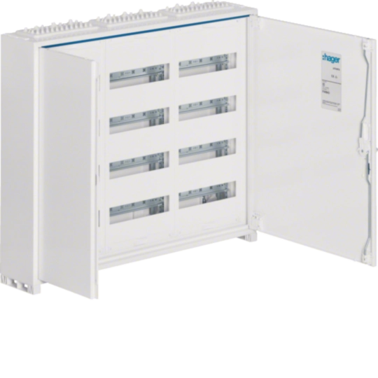 FWB43 - FWB encl.,univers,4rows 144 mod cl.II IP44,plain door,650x800x161mm,brass term.