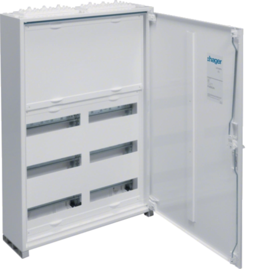 FWQ52N - Opbouwveldverdeler met afdekplaat IP44, 800x550x161 mm, 72 modulen, geïsoleerd