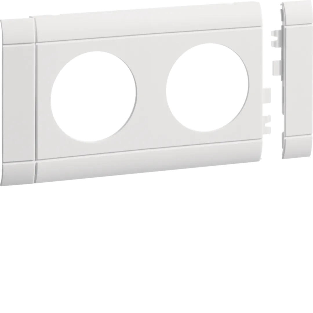 GB080209016 - Blende 2-fach Steckdose zu Oberteil 80mm anreihbar halogenfrei verkehrsweiß