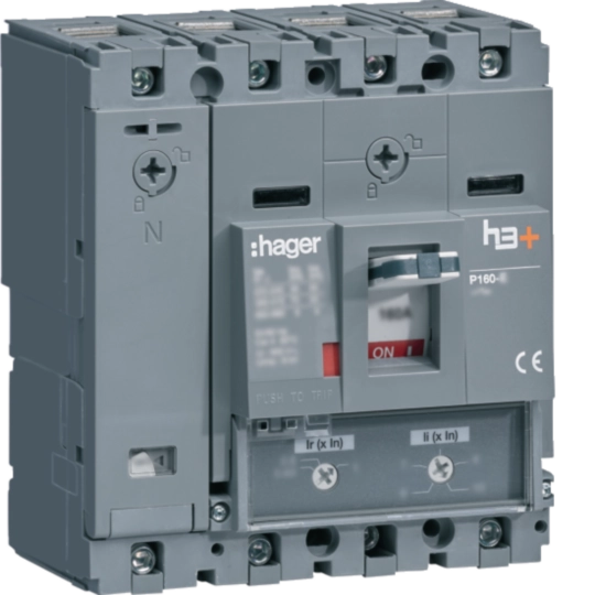 HHS127DC - MCCB Wyłącznik mocy h3+ P160 4P 125A 25kA TM