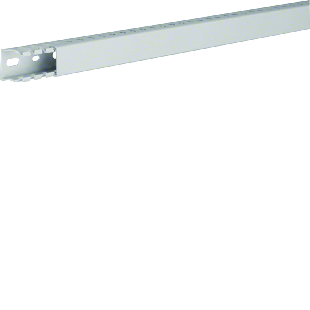 Perforált huzalozócsatorna PPO halogénmentes 25mm 25mm x 2000mm világosszürke 7.5mm HNG Hager