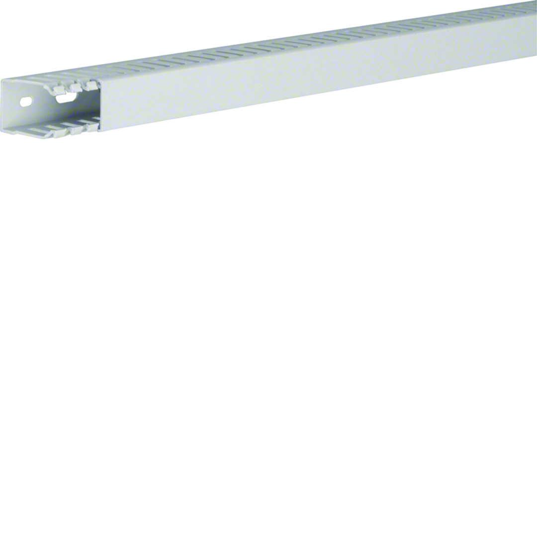 Perforált huzalozócsatorna PPO halogénmentes 37mm 25mm x 2000mm világosszürke 7.5mm HNG Hager