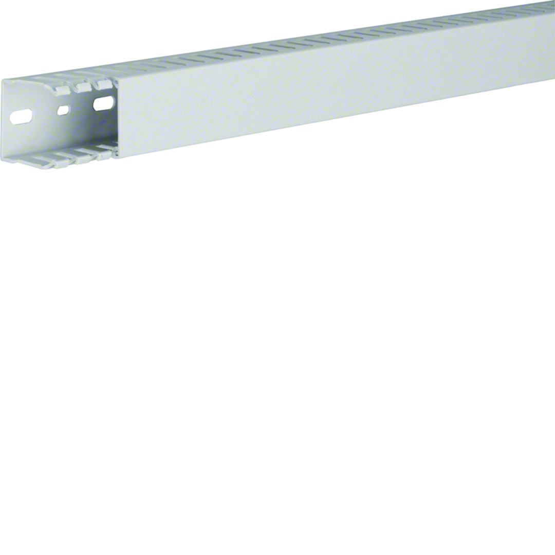 Perforált huzalozócsatorna PPO halogénmentes 37mm 37mm x 2000mm világosszürke 7.5mm HNG Hager