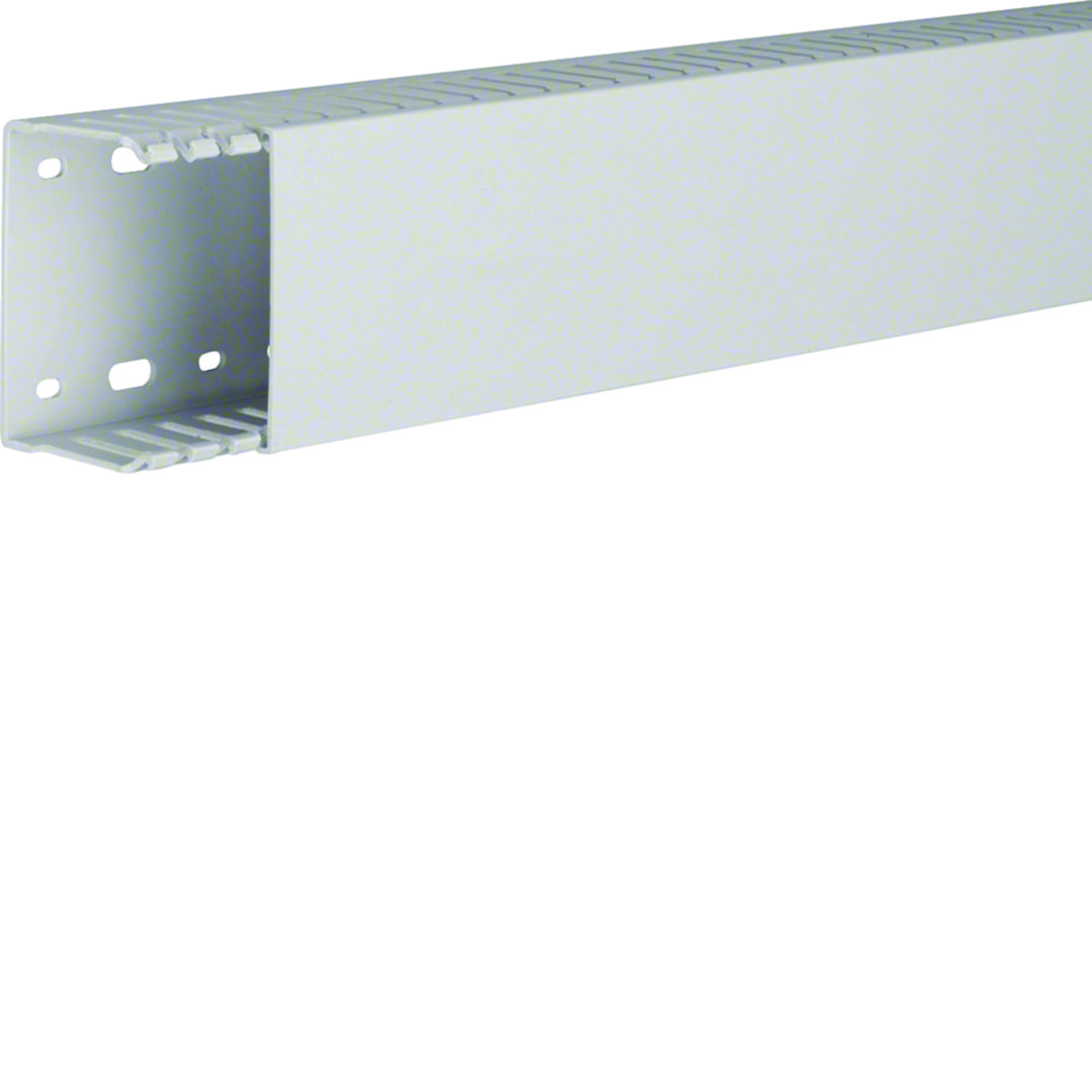 Perforált huzalozócsatorna PPO halogénmentes 50mm 75mm x 2000mm világosszürke 7.5mm HNG Hager
