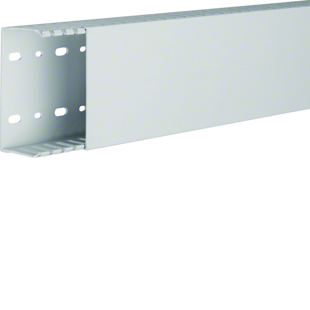 Perforált huzalozócsatorna PPO halogénmentes 50mm 100mm x 2000mm világosszürke 7.5mm HNG Hager