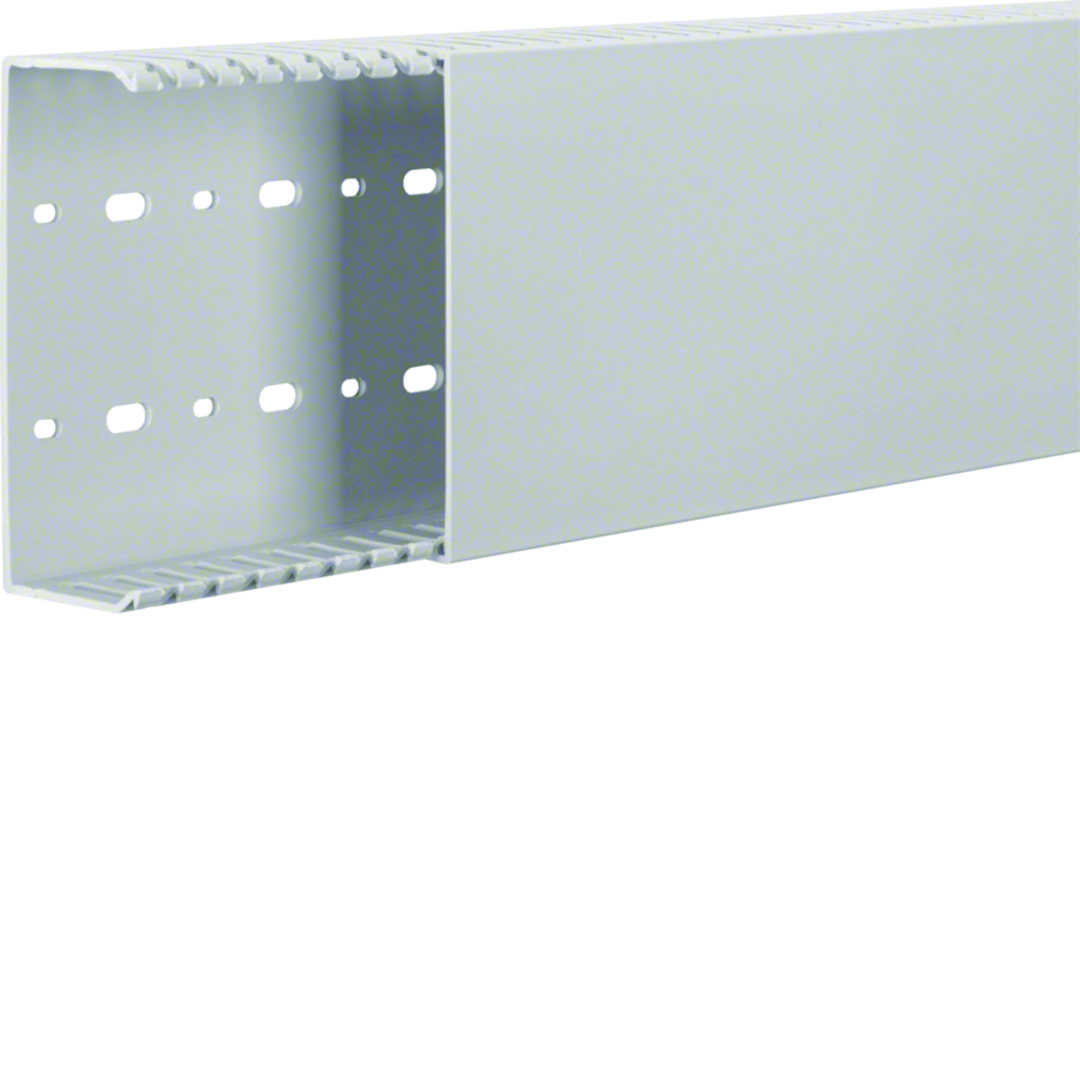 Perforált huzalozócsatorna PPO halogénmentes 50mm 125mm x 2000mm világosszürke 7.5mm HNG Hager