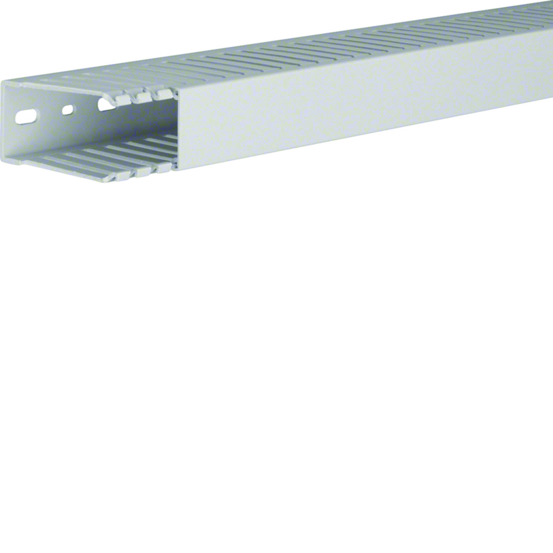 Perforált huzalozócsatorna PPO halogénmentes 75mm 37mm x 2000mm világosszürke 7.5mm HNG Hager