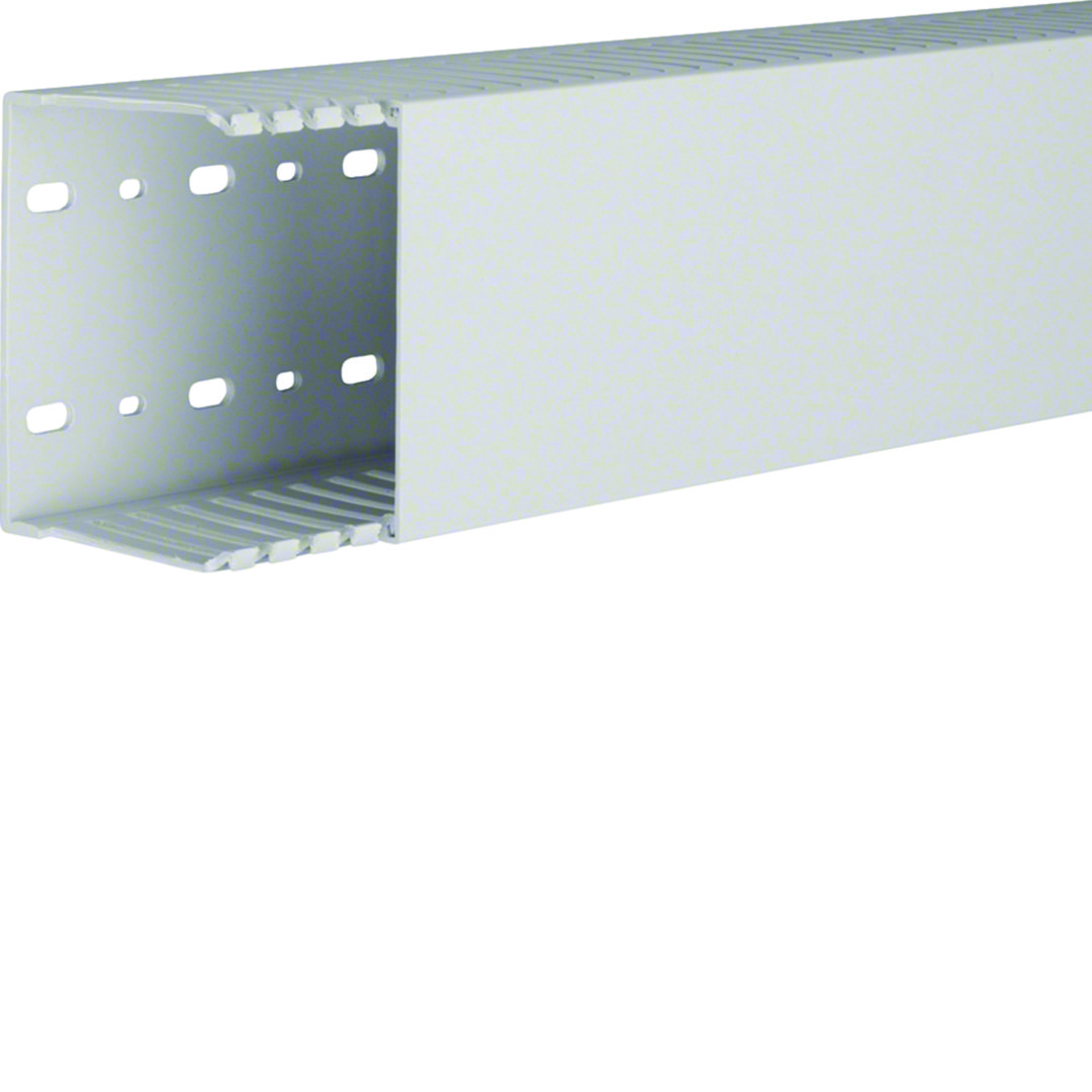 Perforált huzalozócsatorna PPO halogénmentes 75mm 100mm x 2000mm világosszürke 7.5mm HNG Hager