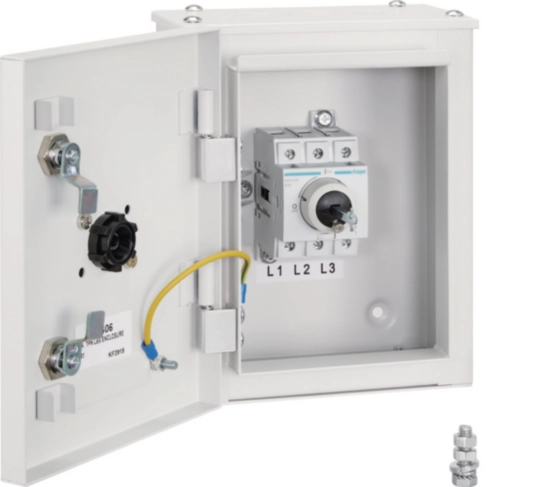 JAB304S - Enclosed 40A TPN Switch Disconnector Enclosure,LBS, AC23, IP41