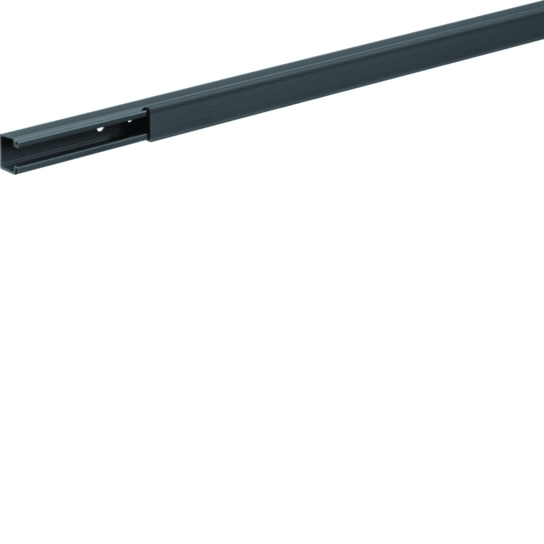 Vezetékcsatorna fedéllel műanyag 15mm x 15mm x 2000mm antracit kezeletlen LF Hager