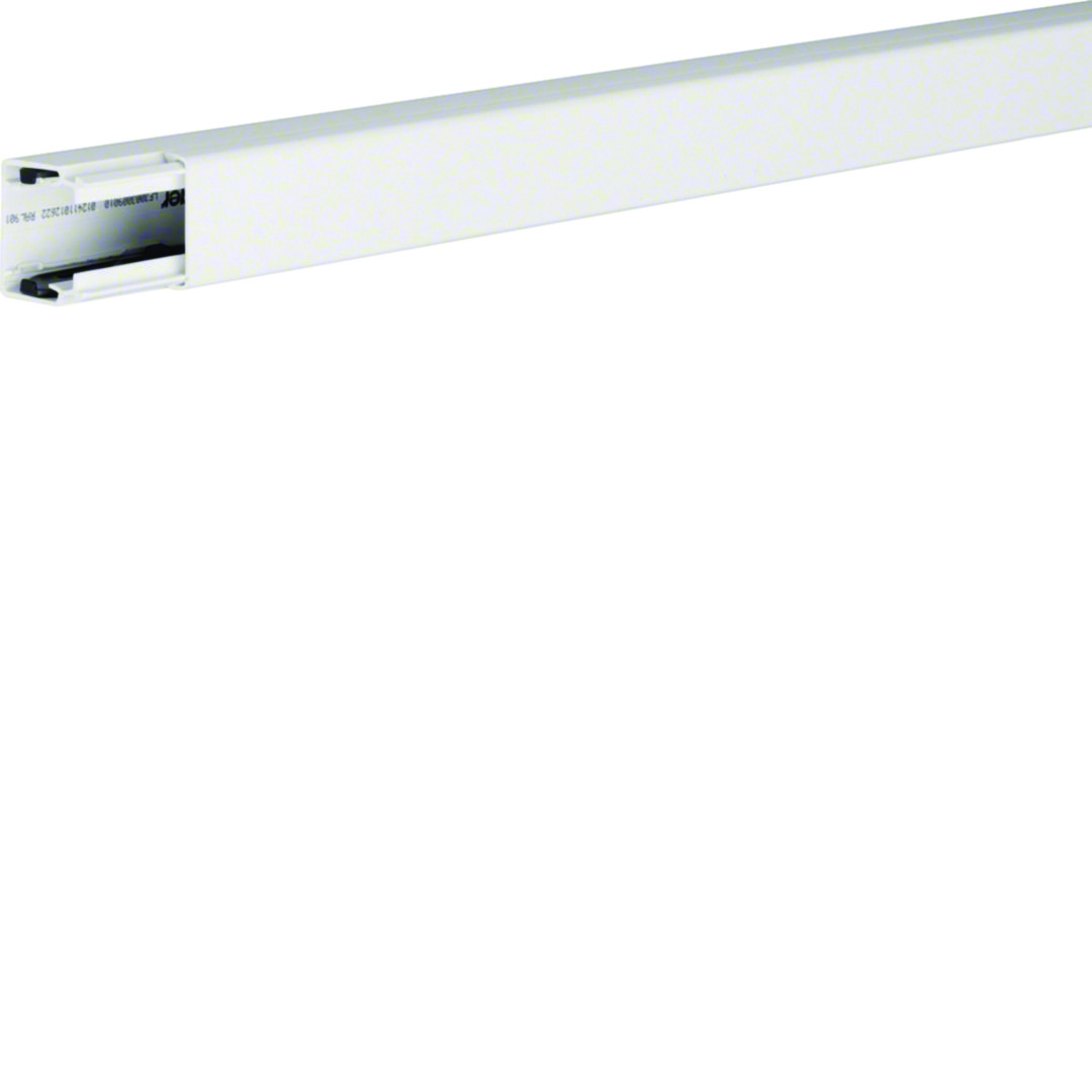 Vezetékcsatorna fedéllel műanyag 30mm x 30mm x 2000mm fehér kezeletlen LF Hager