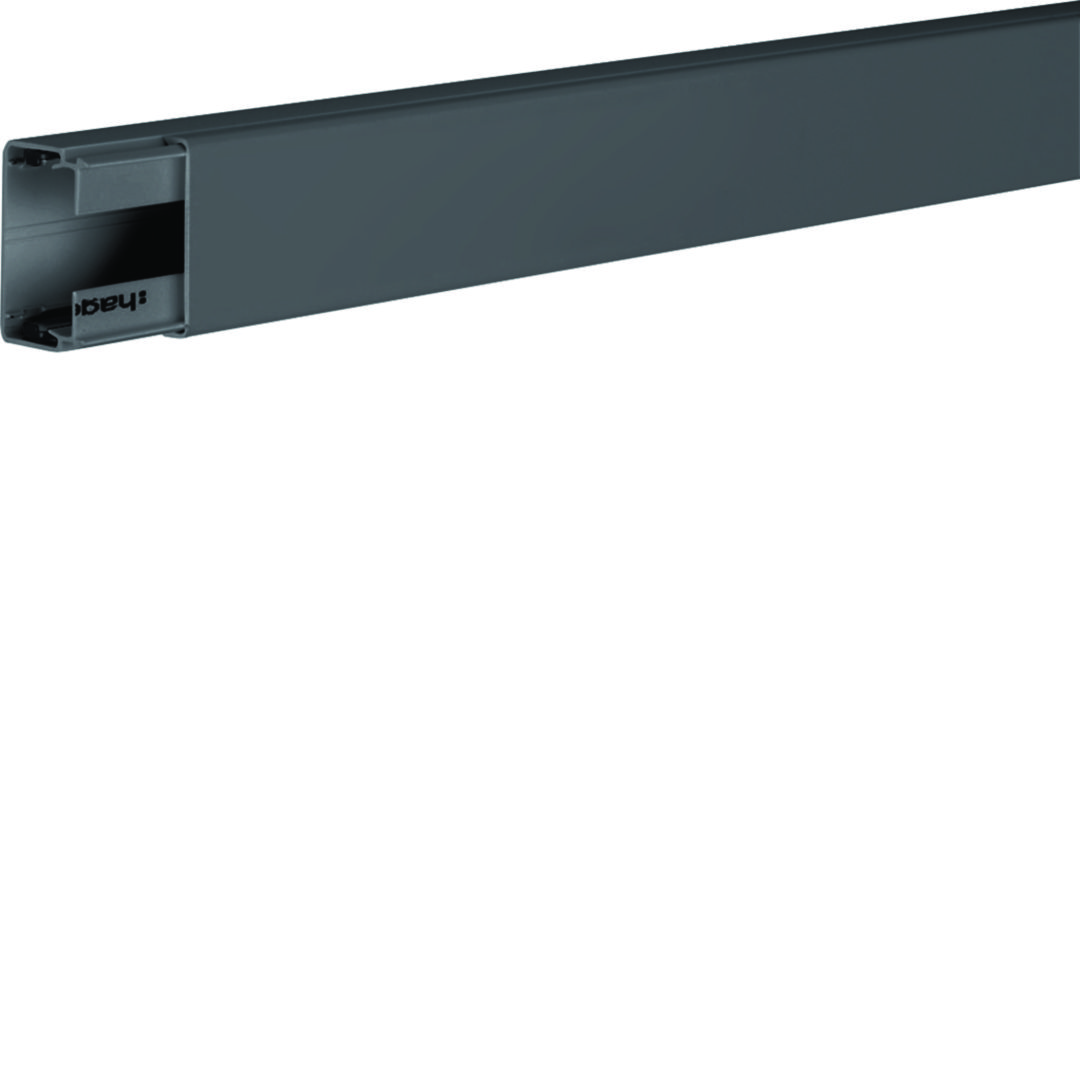 Vezetékcsatorna fedéllel műanyag 45mm x 30mm x 2000mm antracit kezeletlen LF Hager