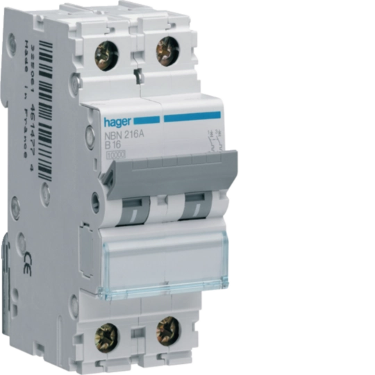 NBN240A - MCB 2P 10kA/15kA B-40A 2M