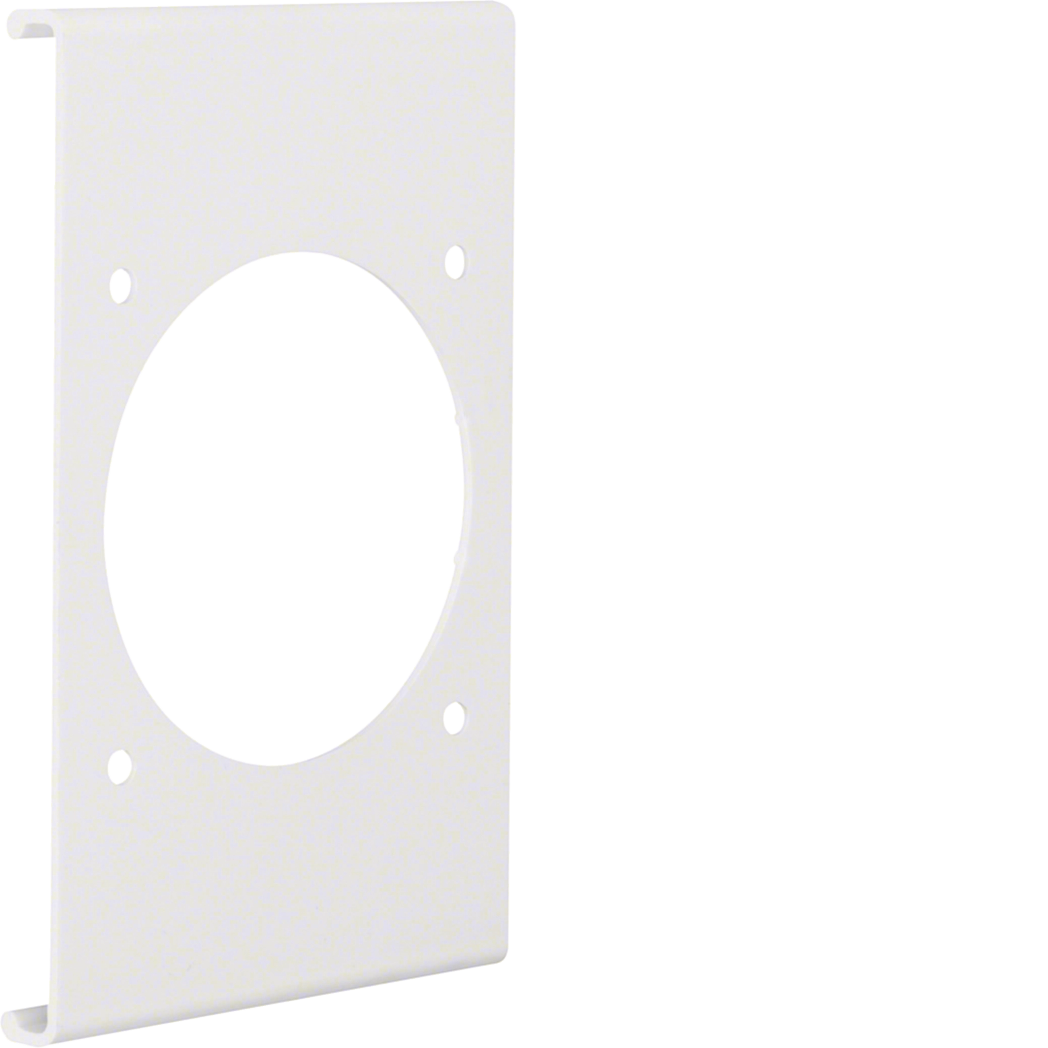 Blende CEE-Steckdose 70er Befestigungsspur PVC zu FB Oberteil 150mm verkehrsweiß