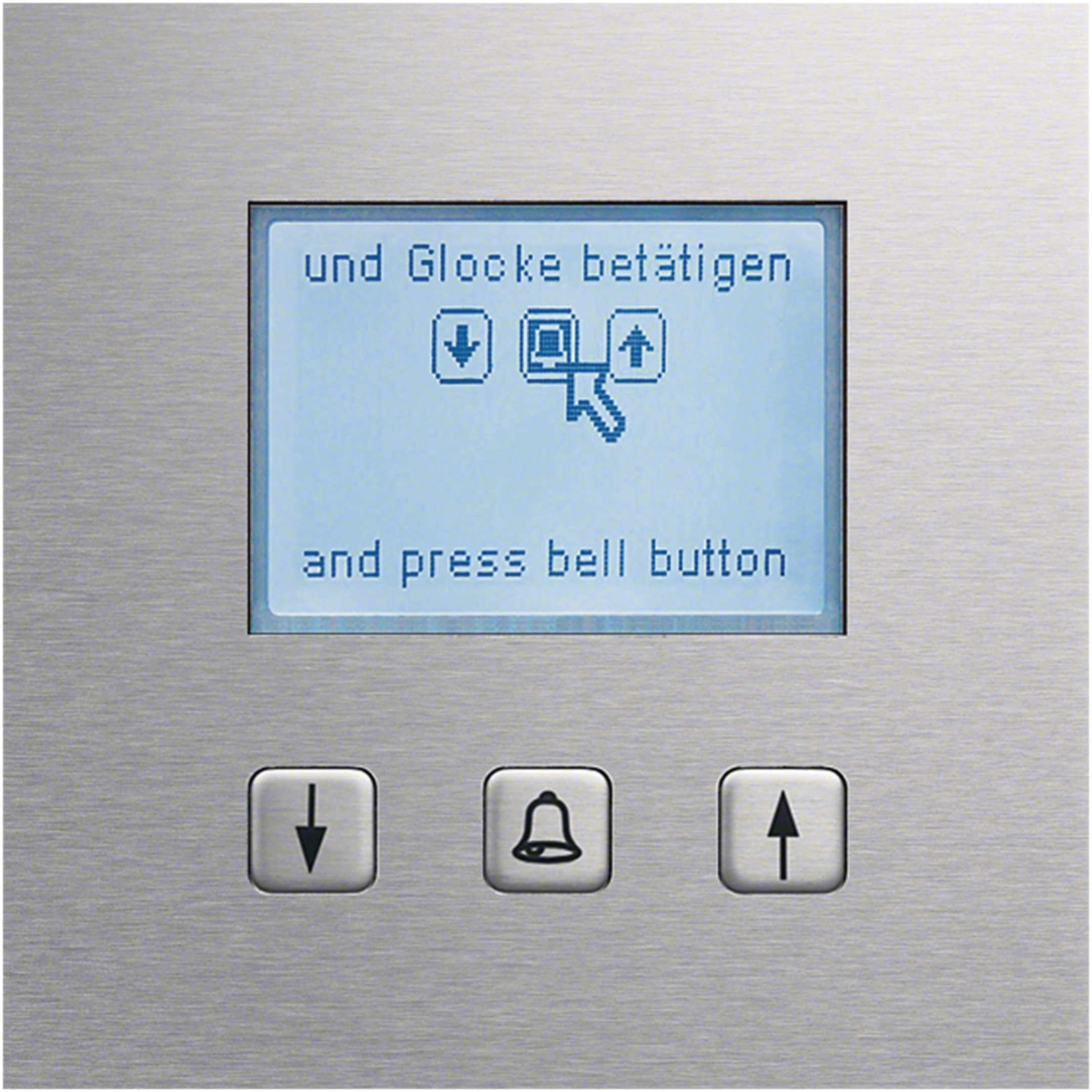 Display Rufmodul, i2Audio+2Draht, EB, Edelst., F. Modesta, mit Text in DE + EN