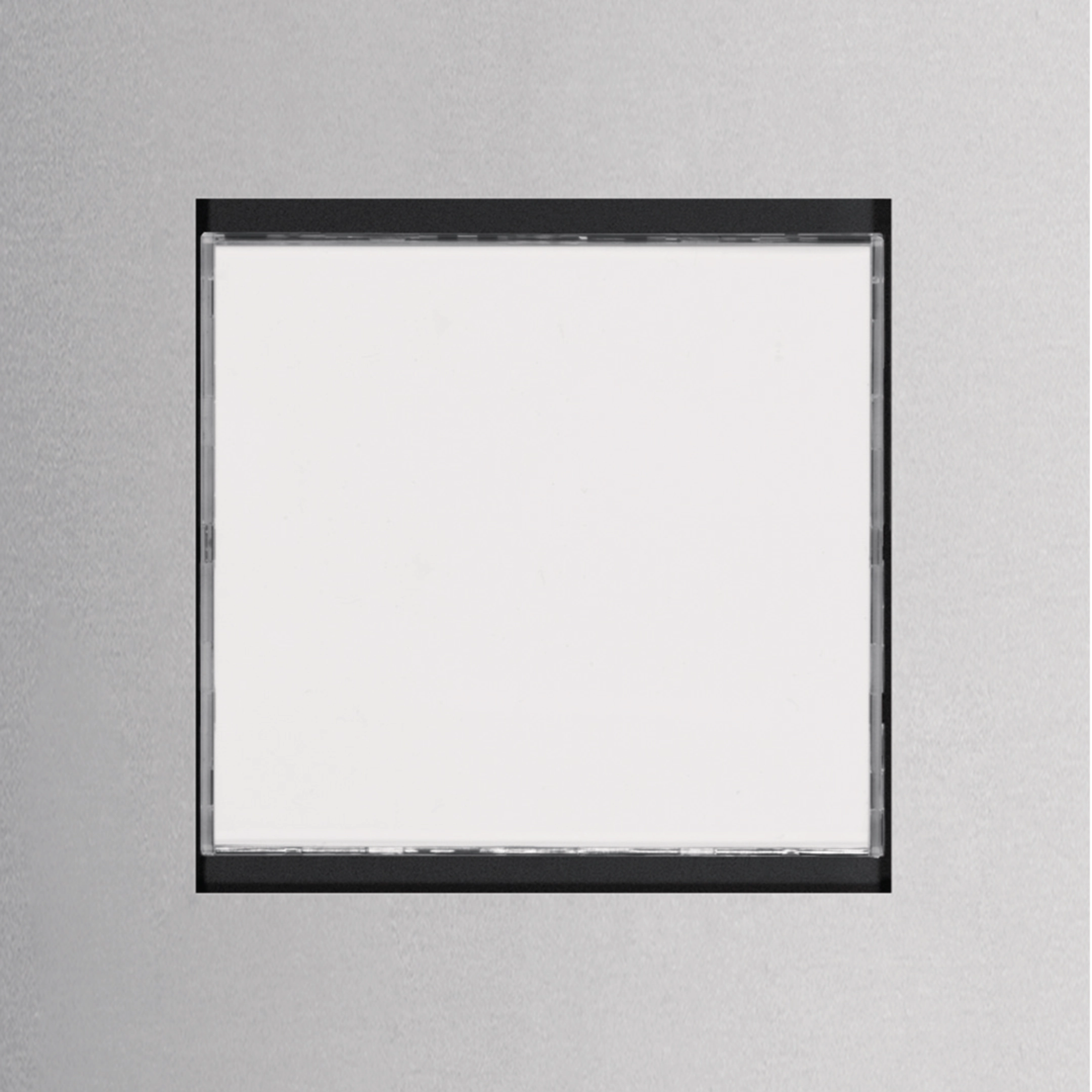 LED-Info Modul hinterleuchtet, 76x76 mm, EB Edelstahl matt MODESTA