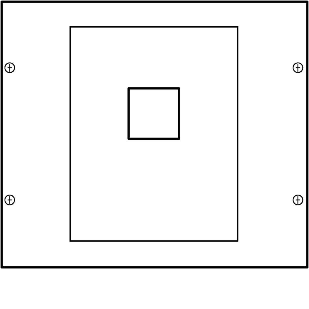 Beépítőkészlet HA354/HA357 250A szakaszolókapcsolóhoz 350mmx 300mmx 200mm fém Quadro Hager