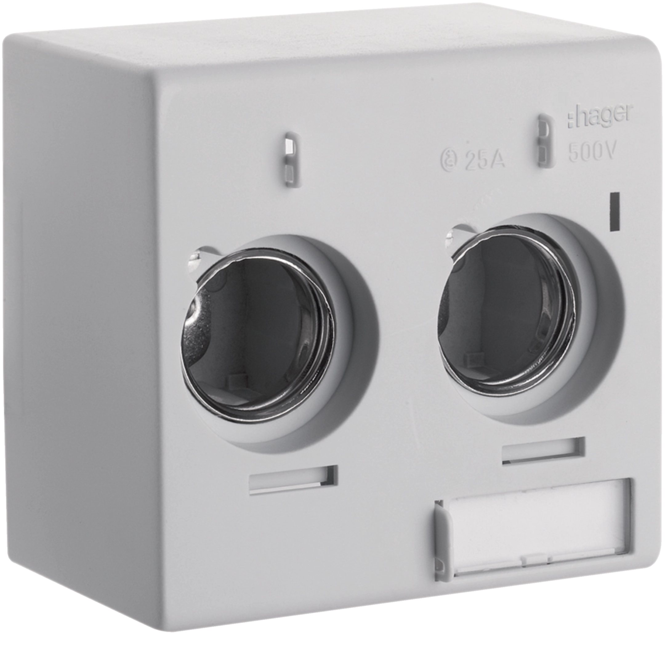 ULAB225 - AP-Sicherungselement weber.uniline 2×25A DIN2 mit Abdeckhaube
