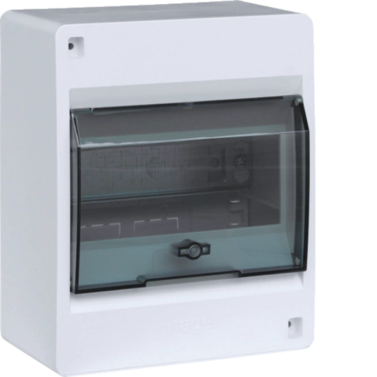VD106TT - Sm.distr.,VD/IC²,surface,1row,6 M,IP40,no terminals,AUS,transparent door