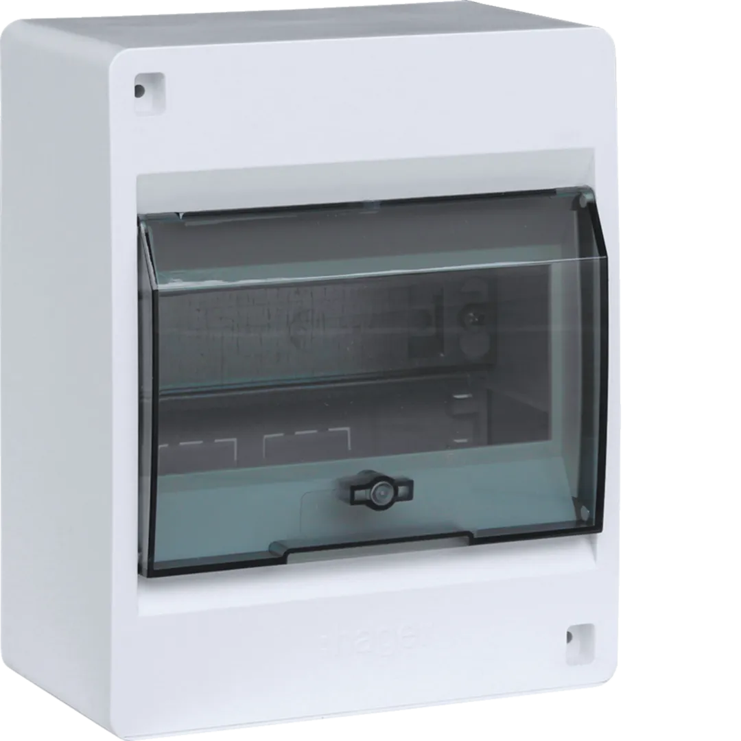 VD106TT - Sm.distr.,VD/IC²,surface,1row,6 M,IP40,no terminals,AUS,transparent door