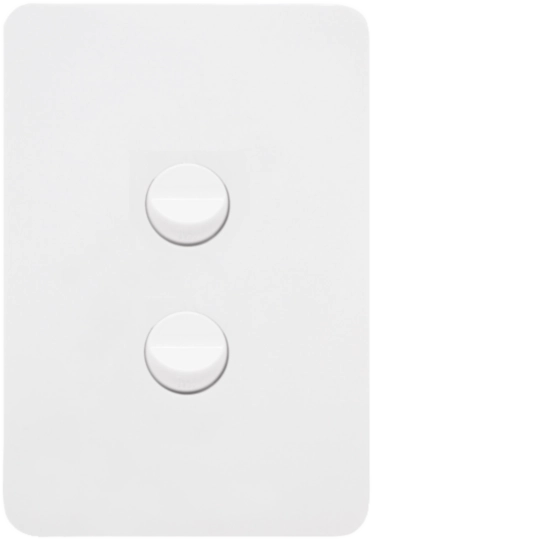 WBHSV2-MW - Allure 2 Gang Switch Plate cw mechs MW