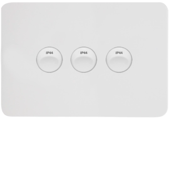 WBHWSH3-MW - Allure 3 Gang IP44 Plate Horiz MW