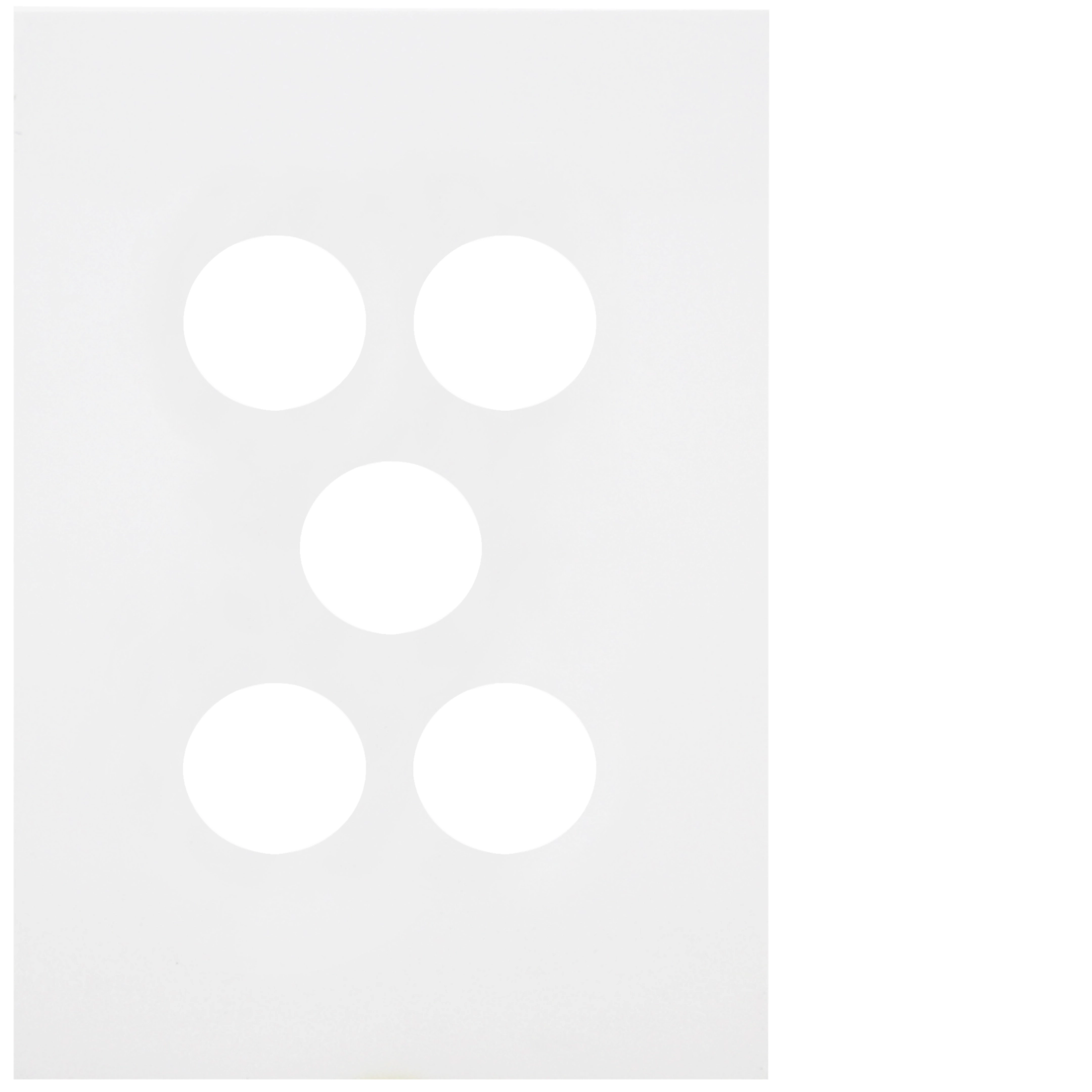 WBQCV5-MW - FIN 5 Gang Switch Cover MW