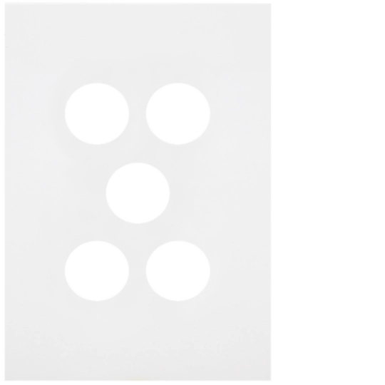 WBQSP5-MW - FIN 5 Gang Switch Plate MW