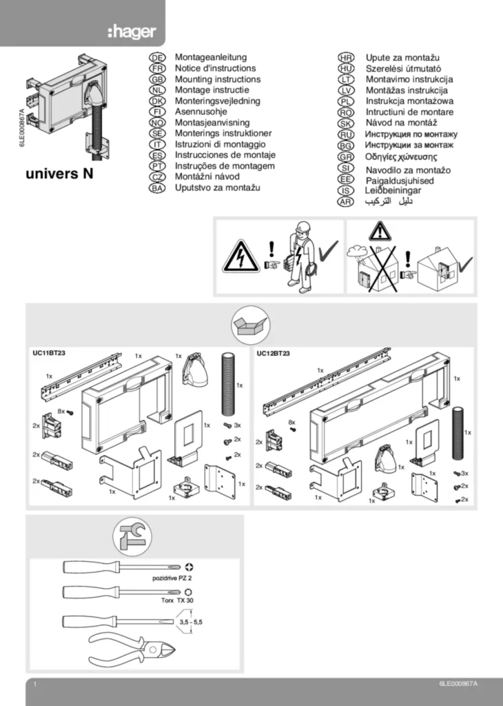 Afbeelding Installatiehandleiding International 2014-10-01 | Hager Nederland